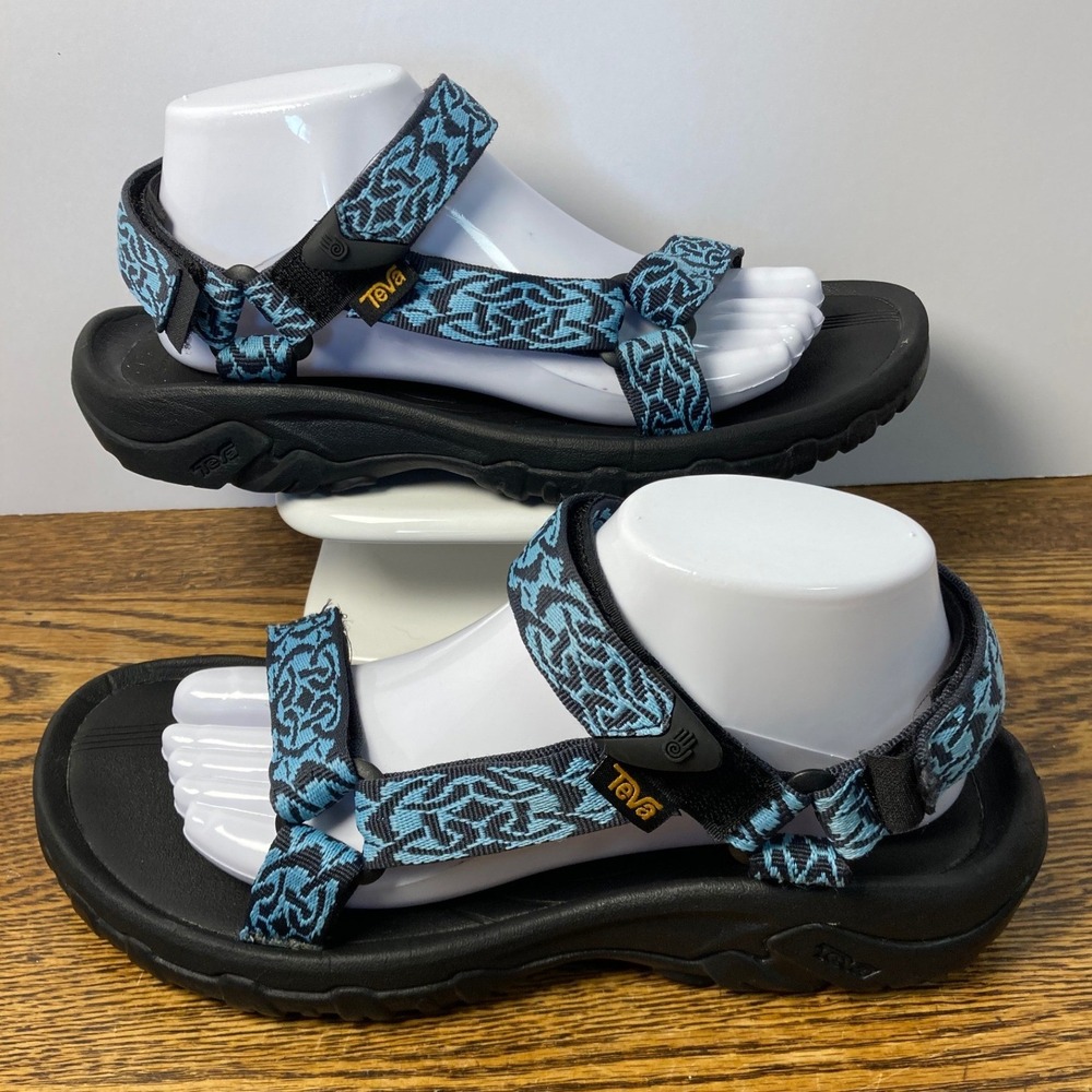 Teva Hurricane 4 Womens 10 Sport Hiking Sandals Blue Black Strap 1093378